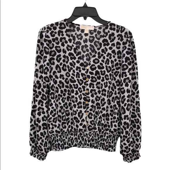MICHAEL Michael Kors Tops - MICHAEL Michael Kors Animal Print Blouse  Size M